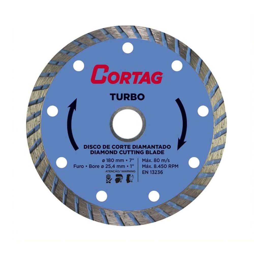 Disco Diamantado Turbo 180mm - Cortag - Ritec Máquinas e Ferramentas