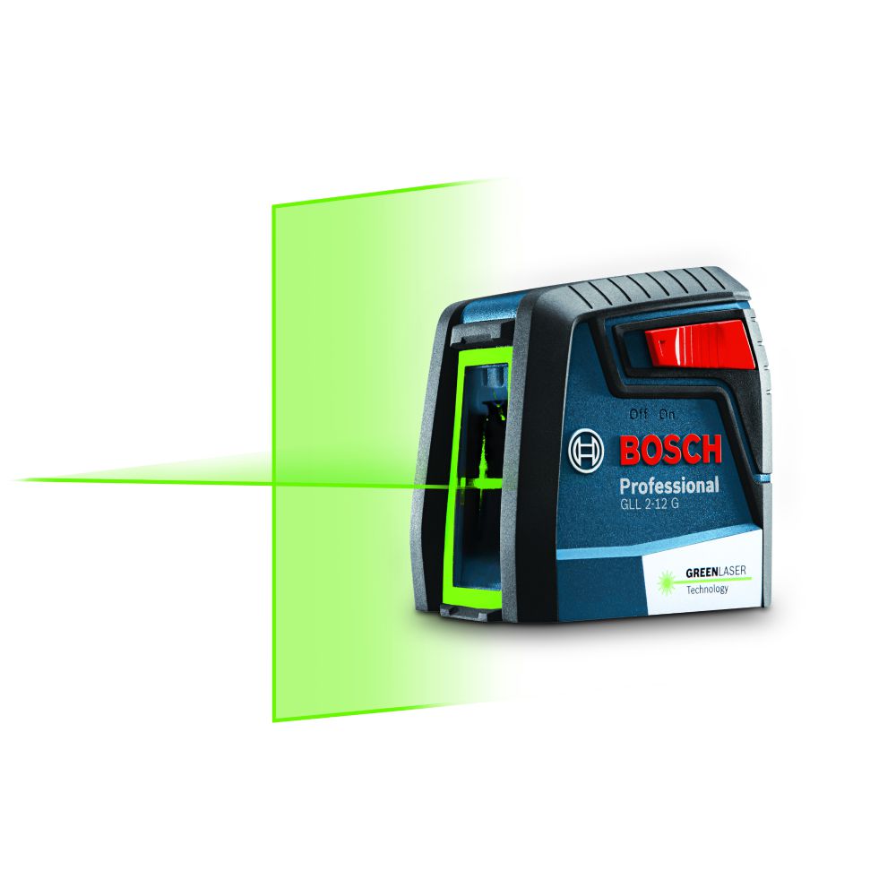 Nível a Laser de linhas verdes cruzadas 12 metros Bosch GLL 2-12 G - Ritec Máquinas e Ferramentas