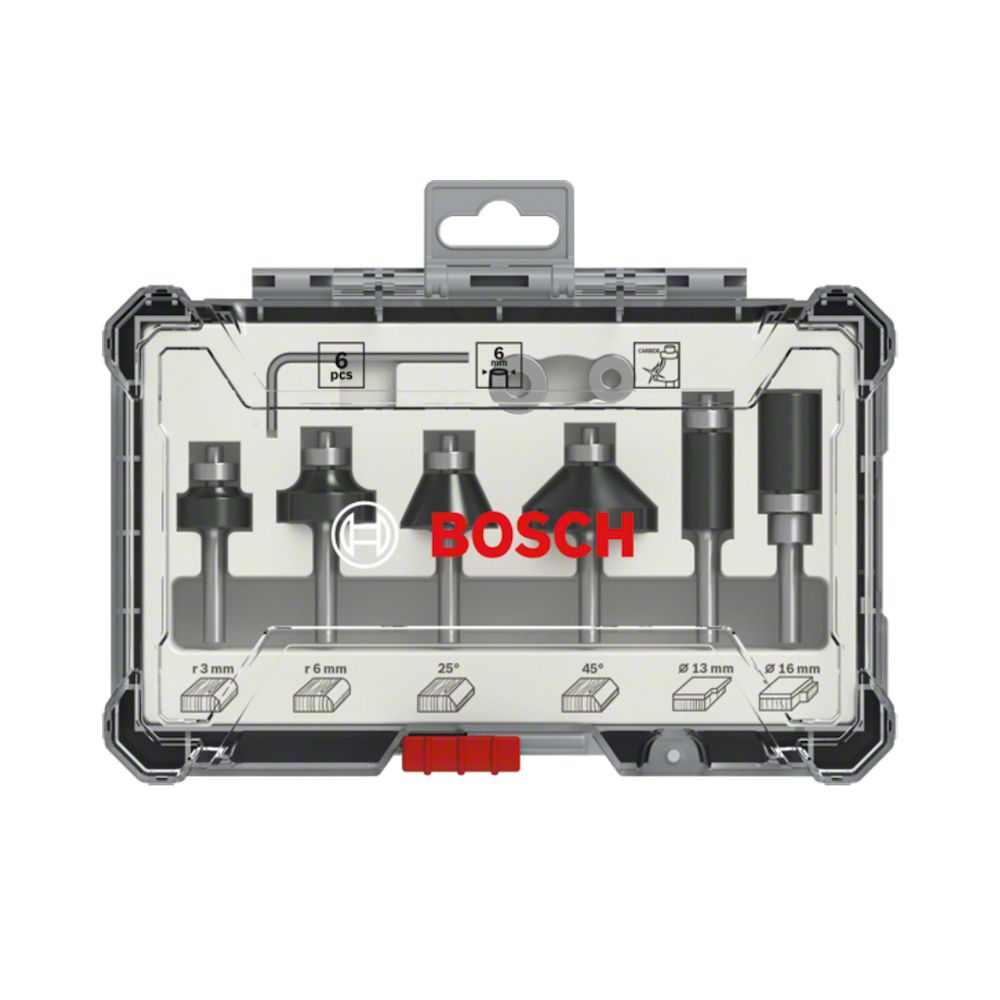 Jogo de fresas Bosch Standard encaixe de 6 mm 6 peças - Ritec Máquinas e Ferramentas