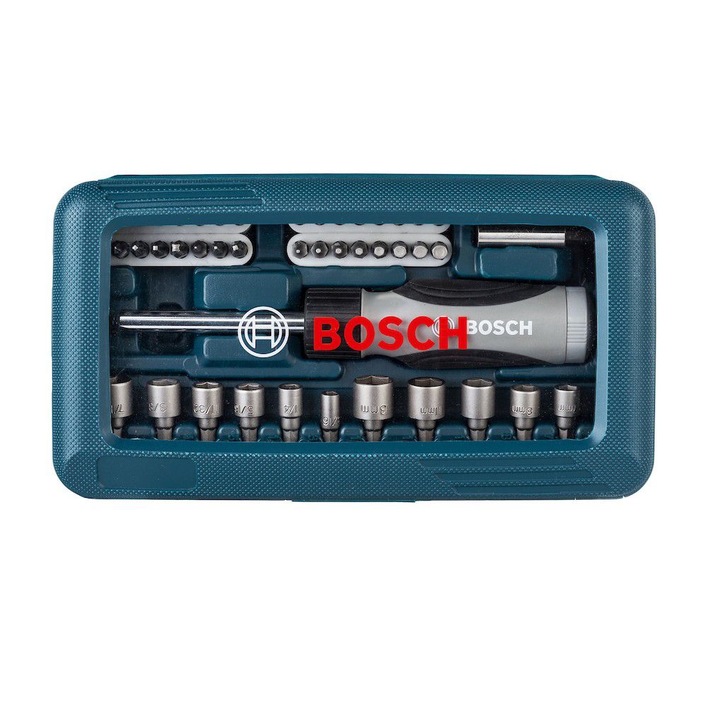 Kit de pontas e soquetes para parafusar Bosch com 46 peças - Ritec Máquinas e Ferramentas