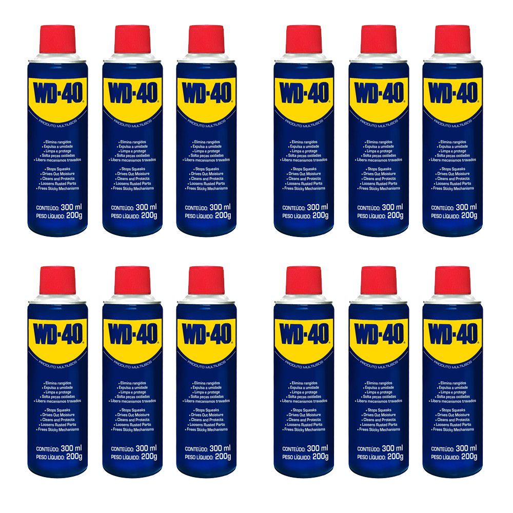 Óleo Lubrificante Desengripante Multiuso 300 mL (com 12 unidades) - WD-40