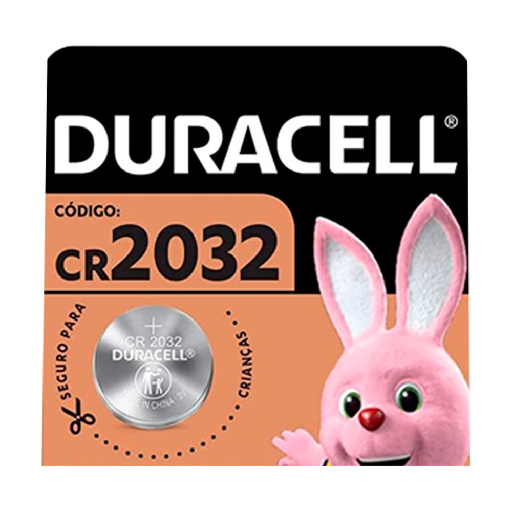 Pilha Moeda de Lítio (CR2032) - 3 volts Com 1 Unidade - Duracell - Ritec Máquinas e Ferramentas