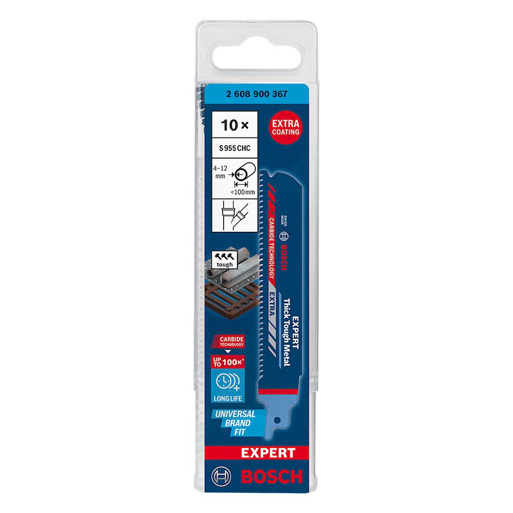 Lâmina de Serra Sabre Thick Tough Metal 10 pçs - Bosch - Ritec Máquinas e Ferramentas