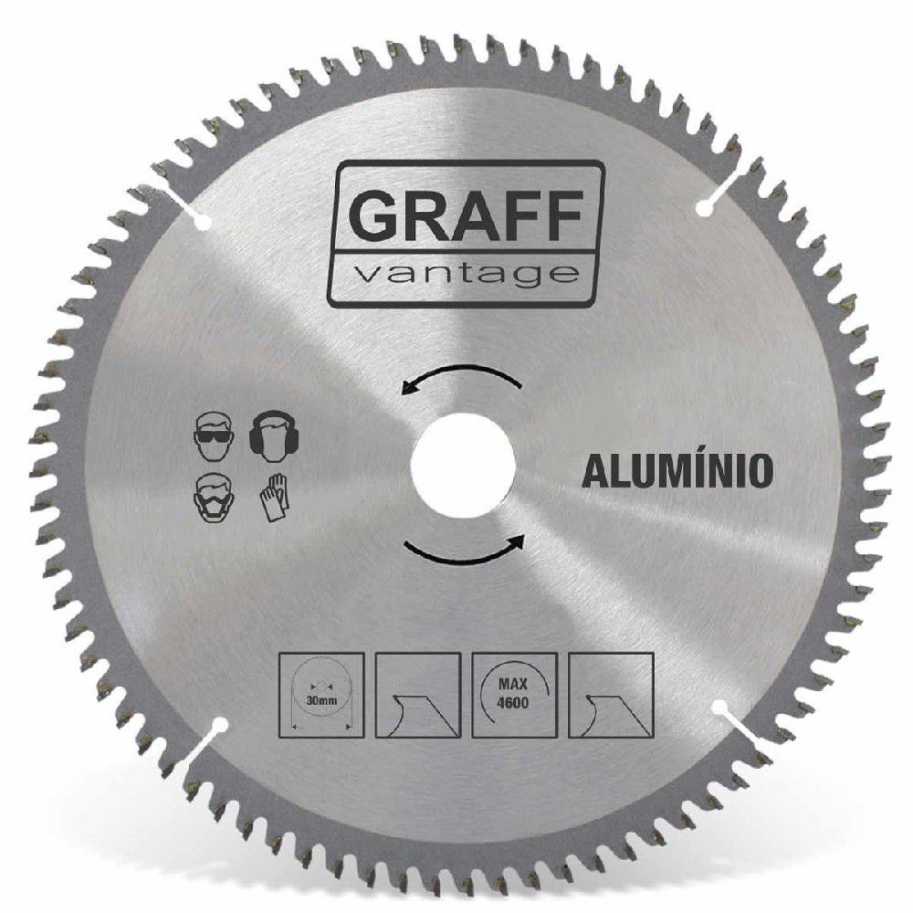 Serra Circular C/ Pastilha de Metal Duro P/ Alumínio 250mmX80D (580,0001) - Graff Vantage - Ritec Máquinas e Ferramentas