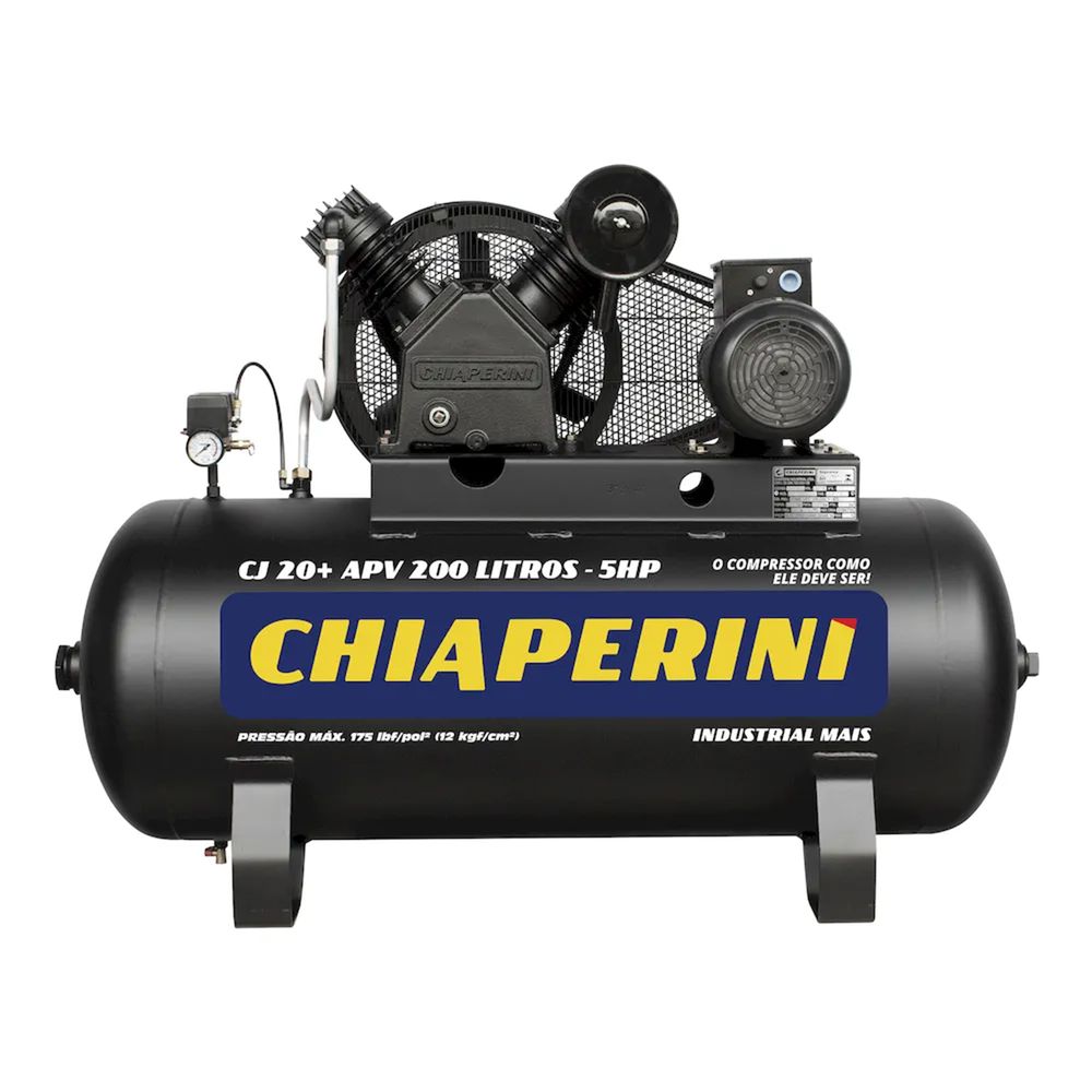 Compressor De Ar Alta Pressão 20pcm (CJ 20+ APV 200L) - Chiaperini - Ritec Máquinas e Ferramentas