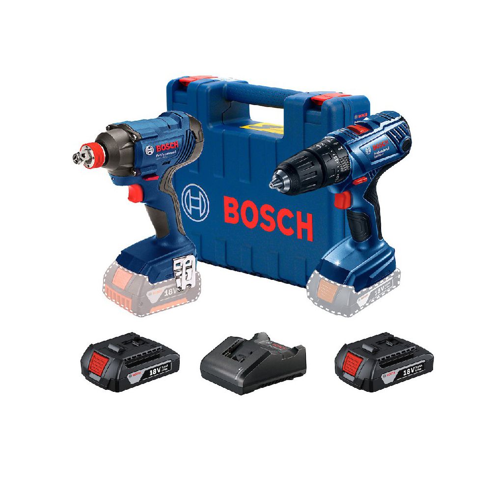 Kit Bosch Parafusadeira GSB 180-LI e Chave de Impacto GDX 180-LI - Ritec Máquinas e Ferramentas