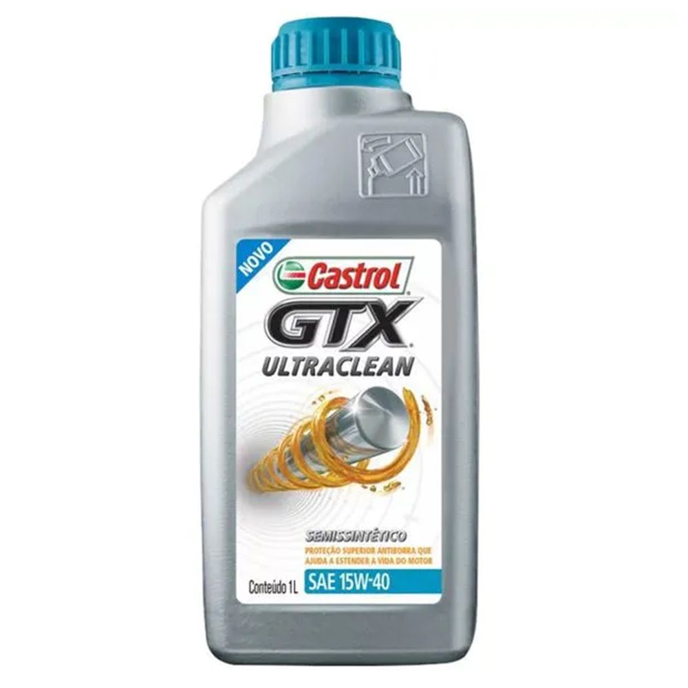 Oléo de Motor GTX Ultraclean 15W40 1L (3417898) - Castrol - Ritec Máquinas e Ferramentas