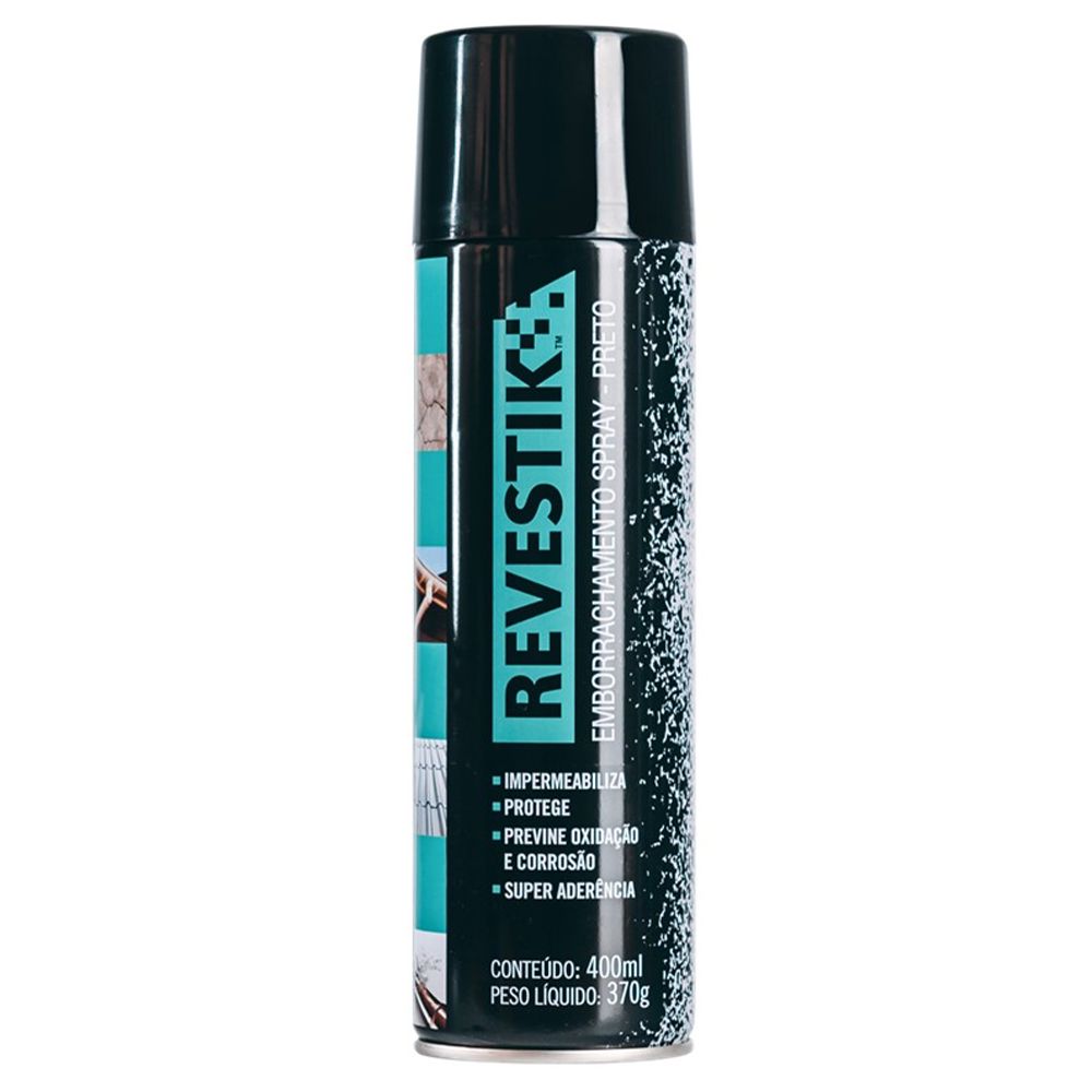 Emborrachamento Spray Preto 400ml (227551) - Revestik - Ritec Máquinas e Ferramentas