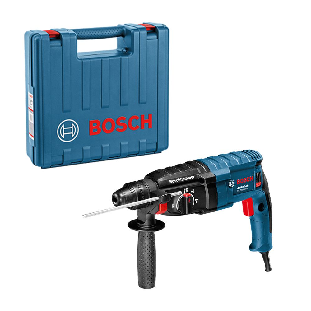 Martelo Perfurador Rompedor Bosch GBH 2-24 D 820W 2,7J EPTA em Maleta - Ritec Máquinas e Ferramentas