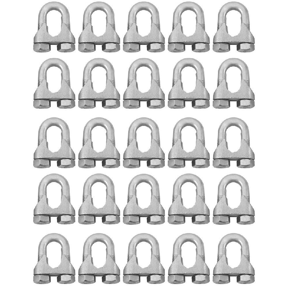 Kit Clips Grampo Para Cabo de Aço 3/16'' 1,0002 (Com 25 Unidades) - Nord - Ritec Máquinas e Ferramentas