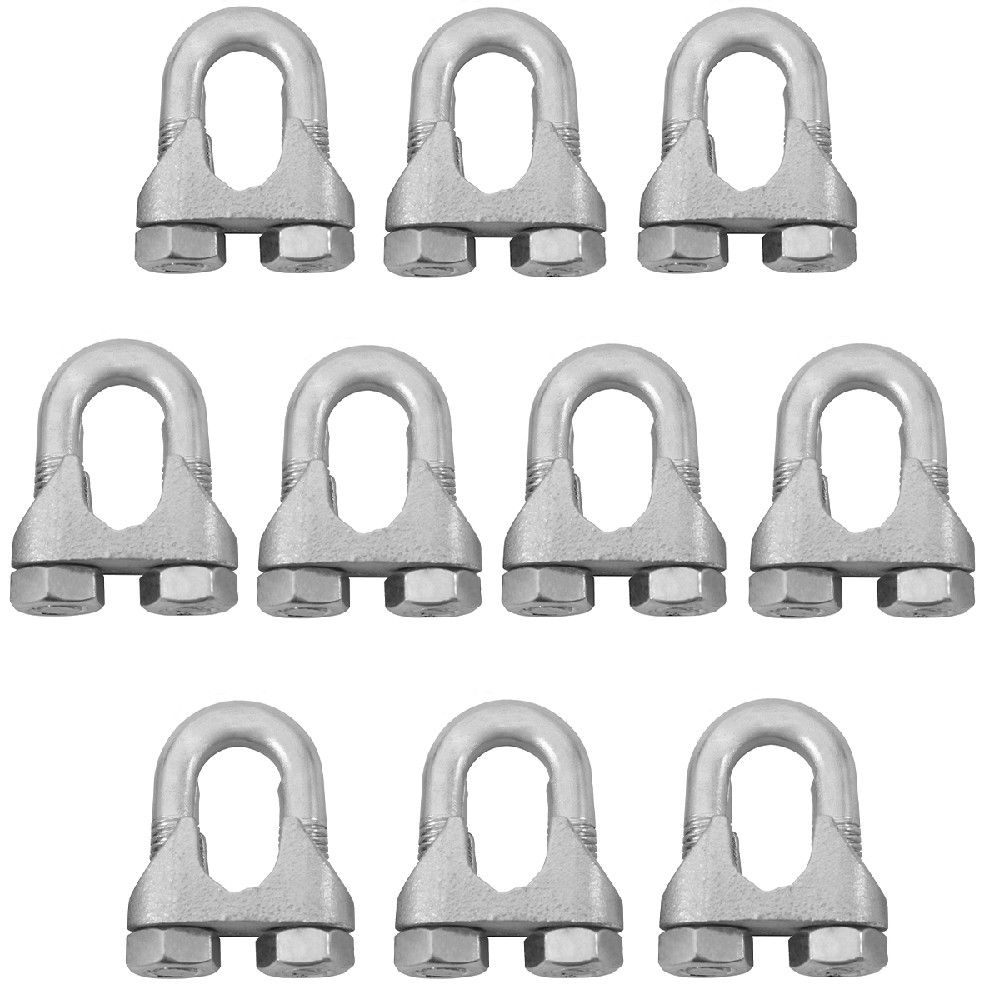 Kit Clips Grampo Para Cabo de Aço 5/16" 1,0004 (Com 10 unidades) - Nord