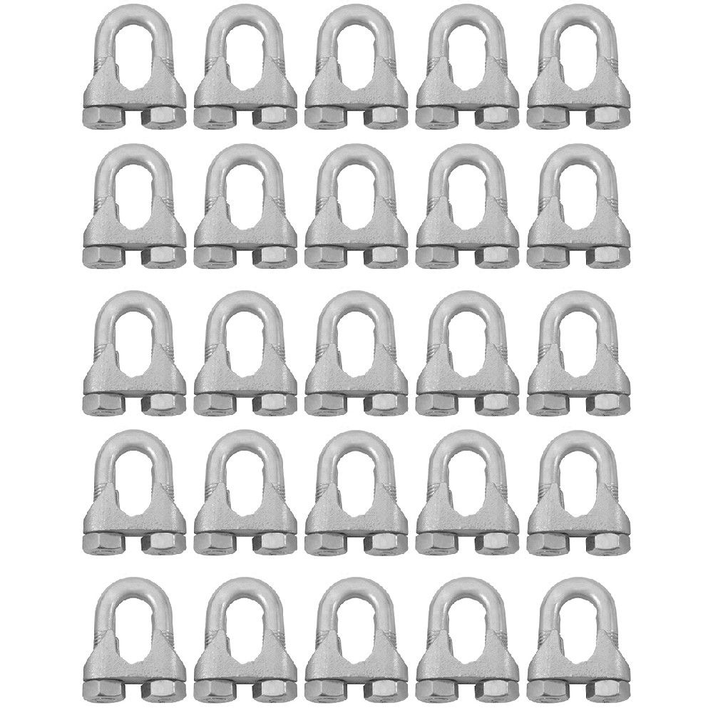 Kit Clips Grampo Para Cabo de Aço 3/8" 1,0005 (Com 25 unidades) - Nord