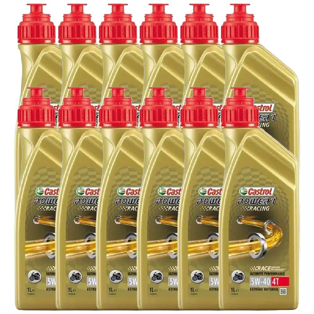 Óleo Lubrificante Power 1 Racing 5W40 (3364204) - (Cx C/12 UND) - Castrol - Ritec Máquinas e Ferramentas