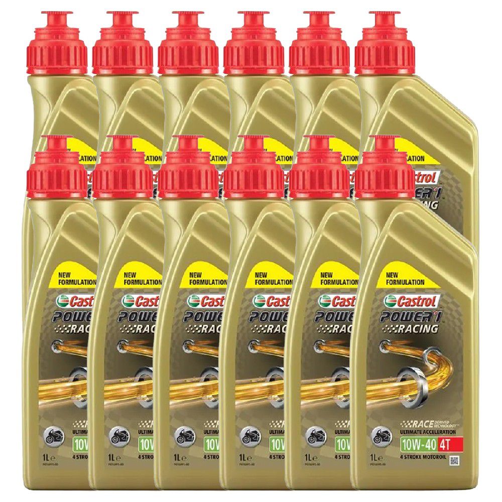 Óleo Lubrificante Power 1 Racing 10W40 (3378775) - (Cx C/12 UND) - Castrol - Ritec Máquinas e Ferramentas