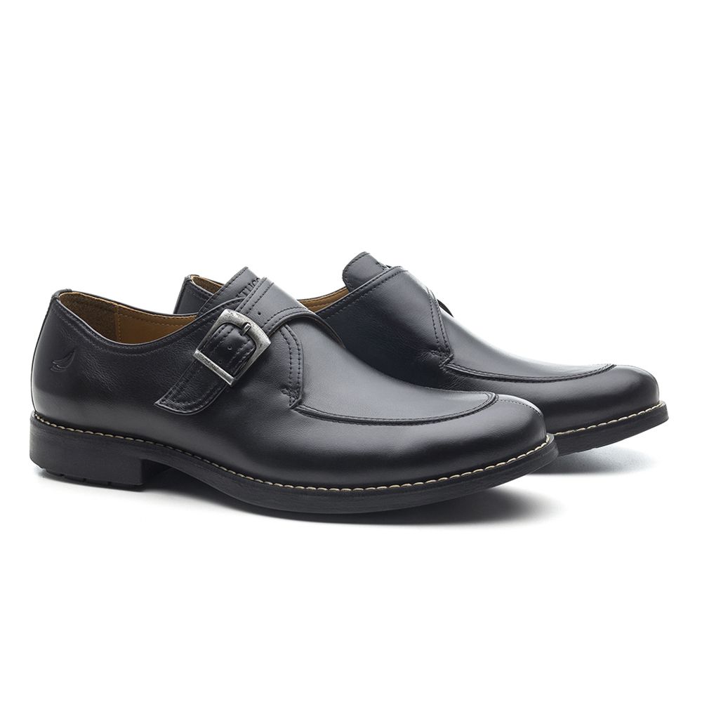 Sapato Masculino Monk Strap Preto San Onofre