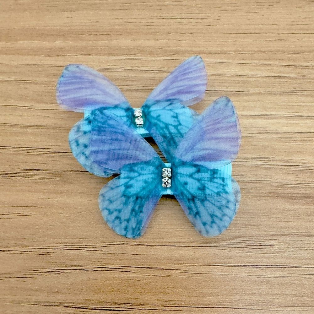 Kit Presilhas Borboleta Azul - ROMEO & CATARINA KIDS