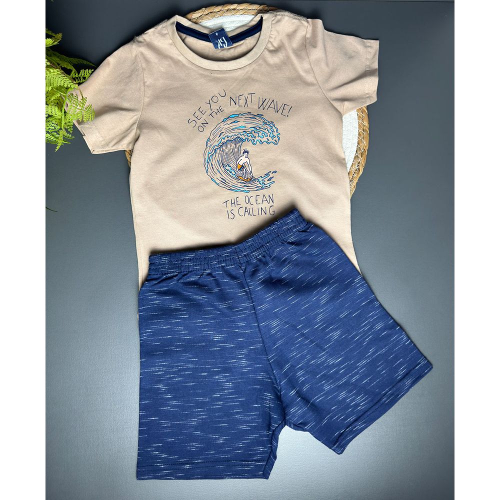 Conjunto infantil menino ondas - ROMEO & CATARINA KIDS