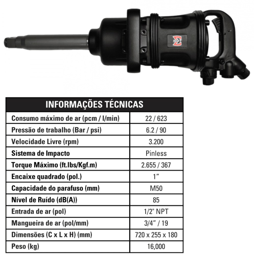 Chave de Impacto 1 | RR PARAFUSOS