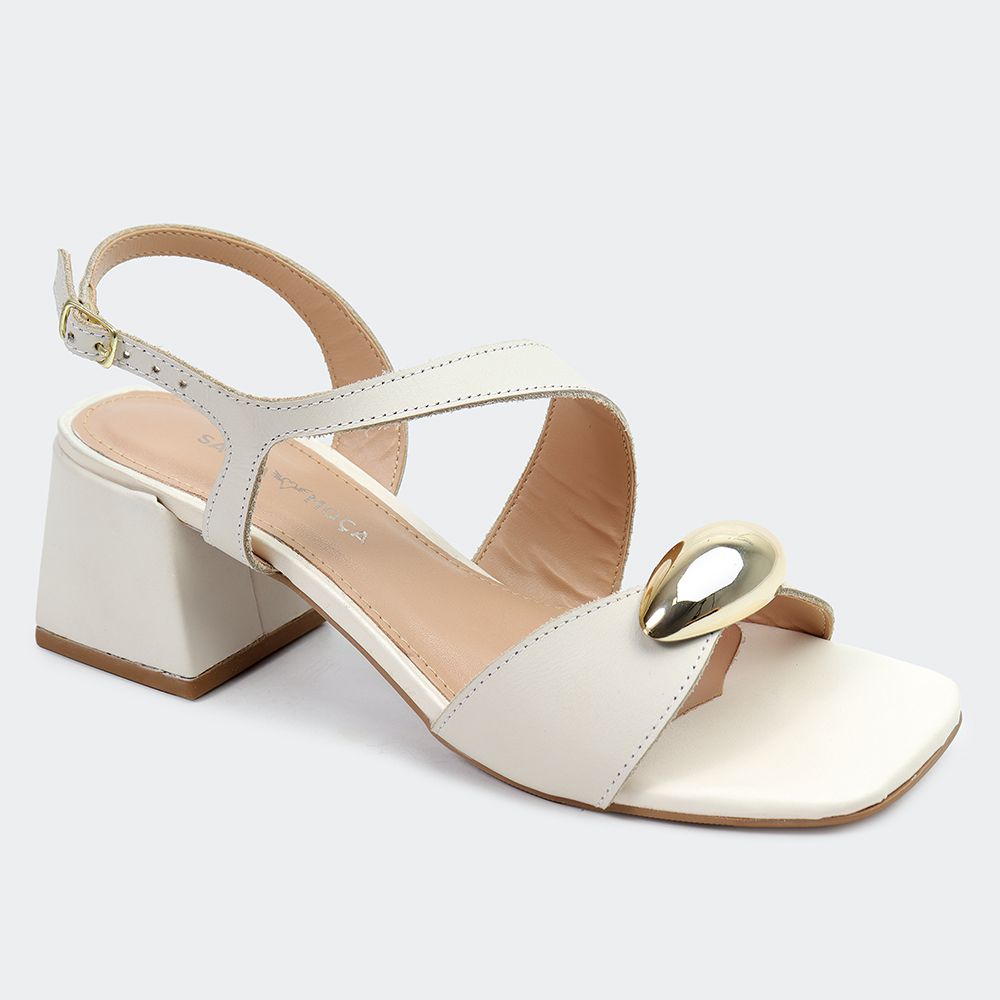 Sandália Gisele Off White Santa Moça - SANTA MOCA