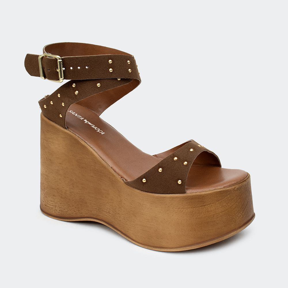 Sandália Flatform Verônica Camel Santa Moça - SANTA MOCA