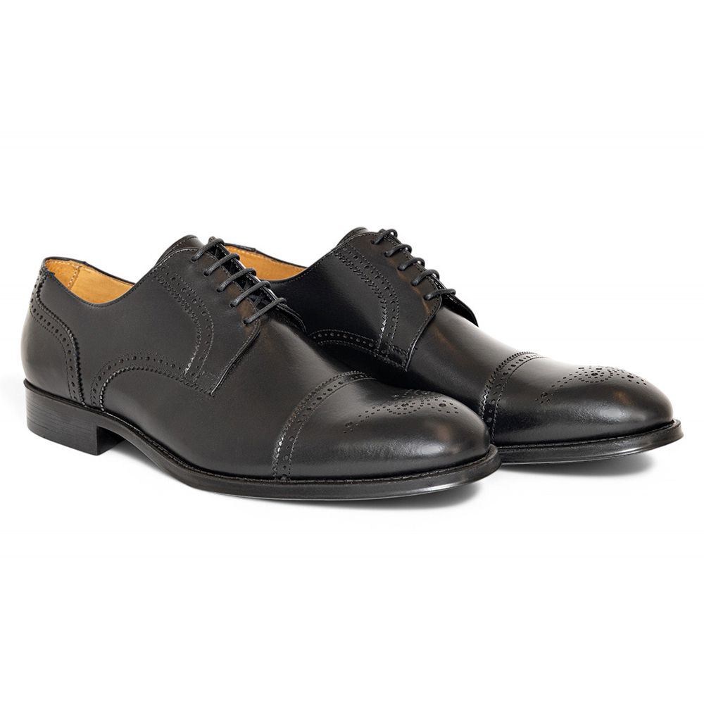 Sapato Social Derby Full Brogue Preto - Sapataria Cometa