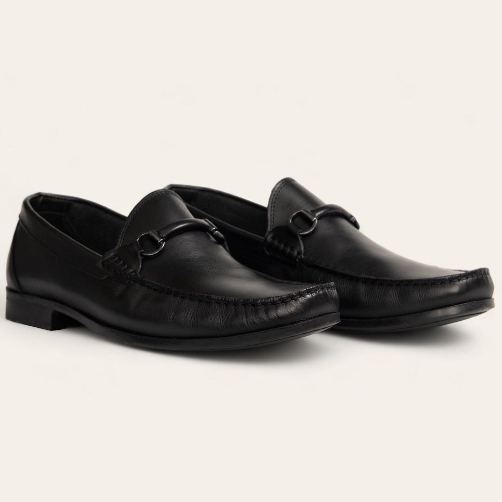 Sapato Mocassim Com Bridão Preto - Sapataria Cometa