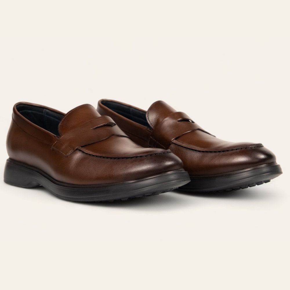 Sapato Casual Penny Loafer Café - Sapataria Cometa