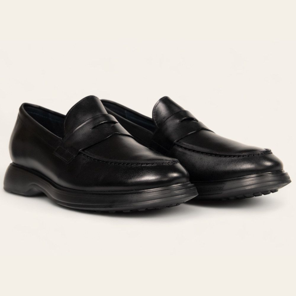Sapato Casual Penny Loafer Preto - Sapataria Cometa