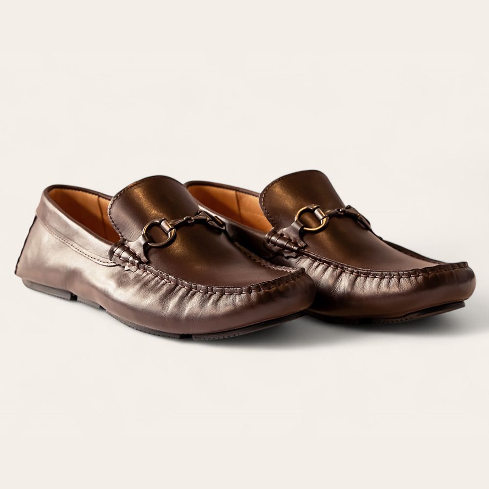 Sapato Casual Drive Com Bridão Chocolate - Sapataria Cometa