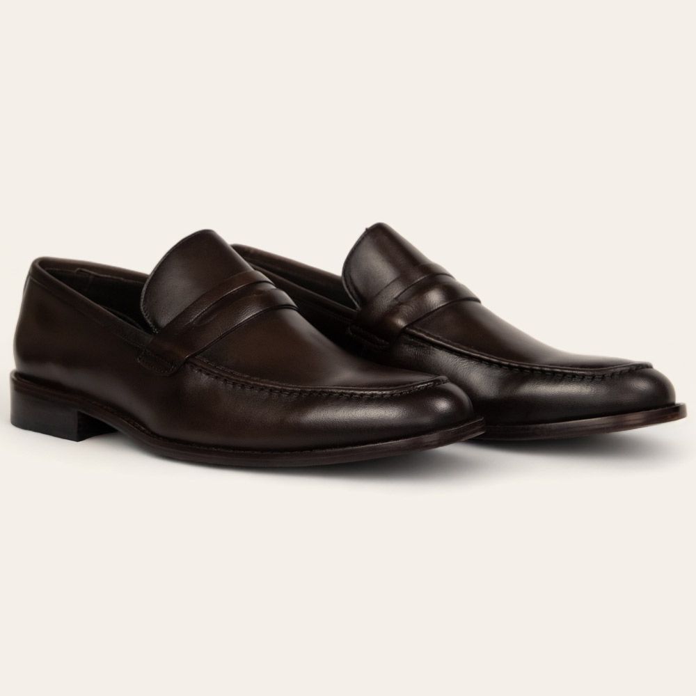 Sapato Social Penny Loafer Café - Sapataria Cometa