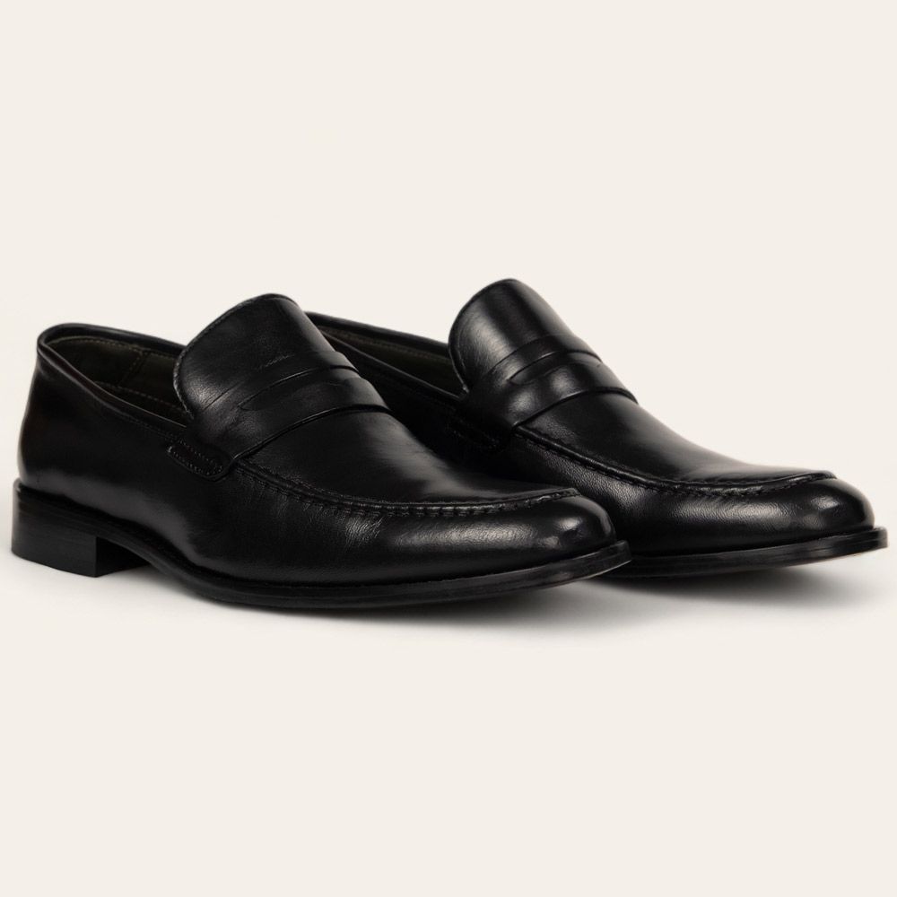 Sapato Social Penny Loafer Preto - Sapataria Cometa