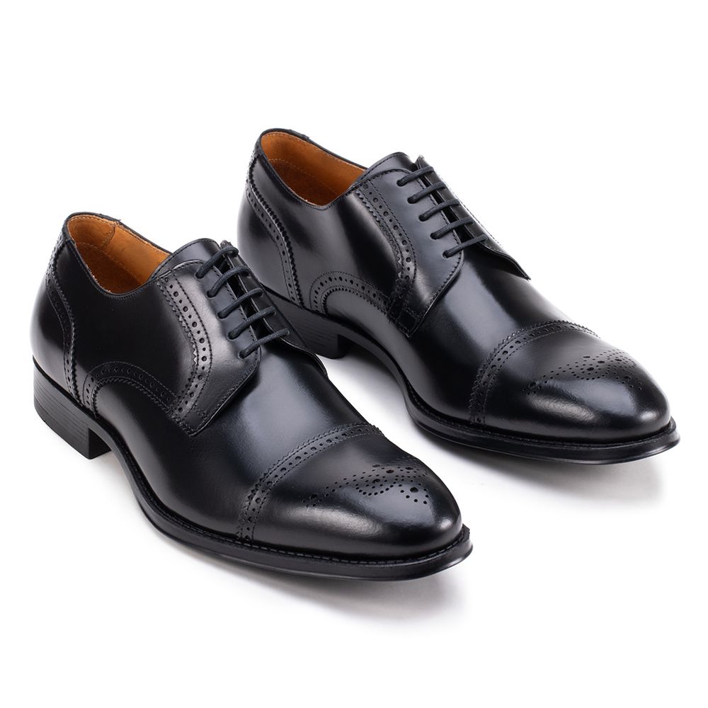 Sapato Social Derby Full Brogue Preto - Sapataria Cometa