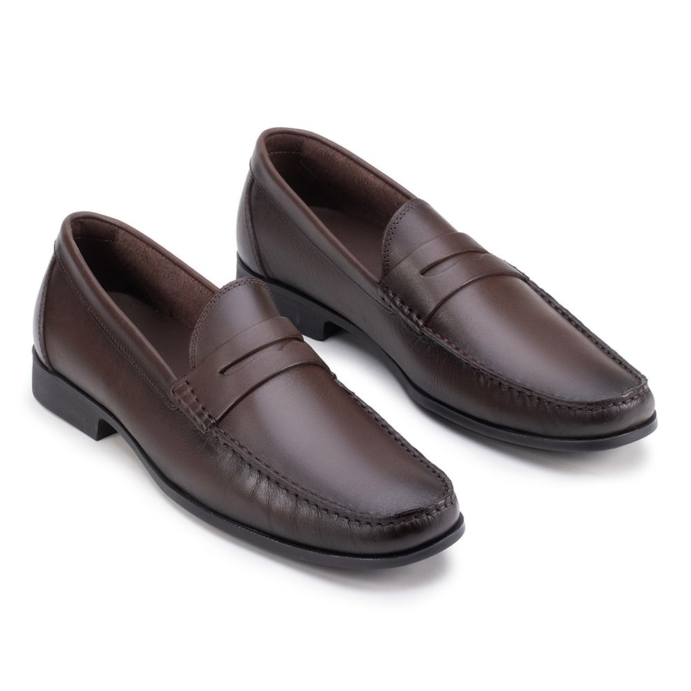 Sapato Mocassim Penny Loafer Café/Tostado