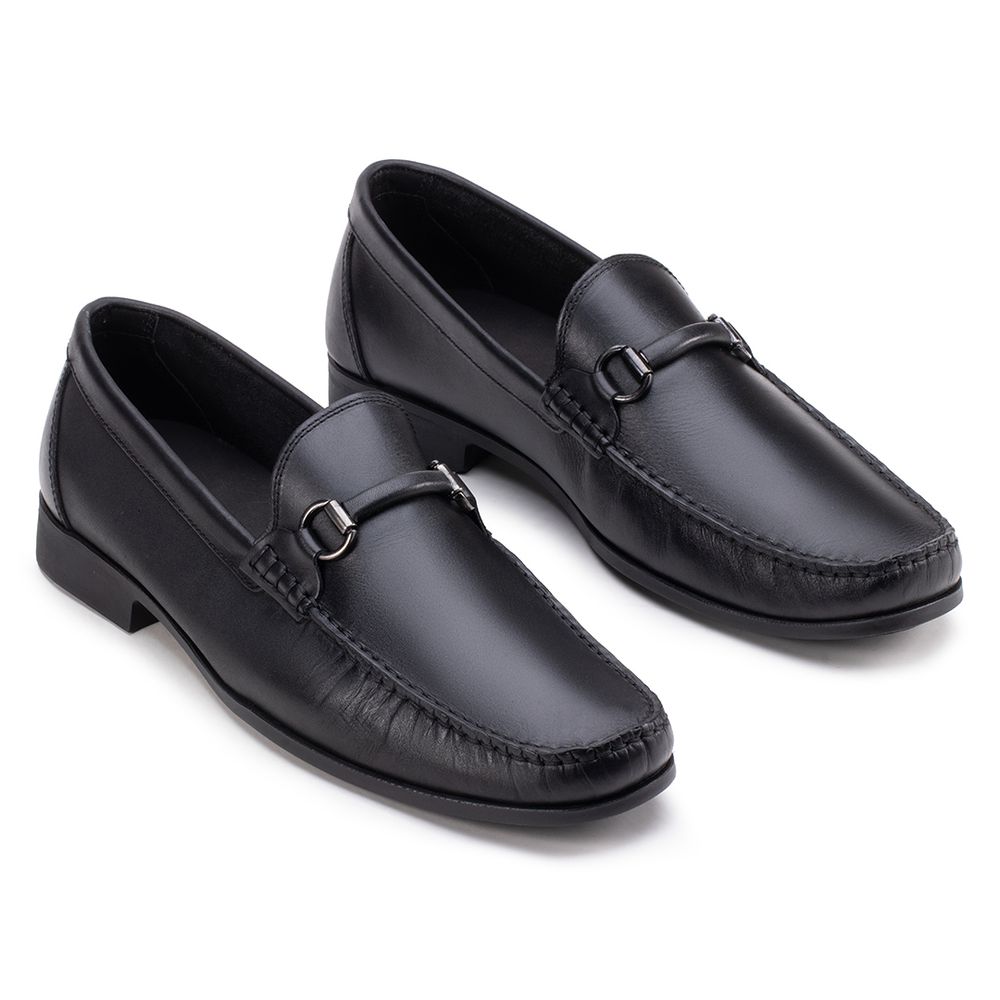 Sapato Mocassim Com Bridão Preto - Sapataria Cometa