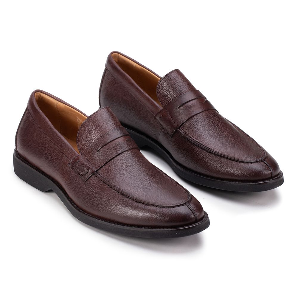 Sapato Casual Penny Loafer Café - Sapataria Cometa