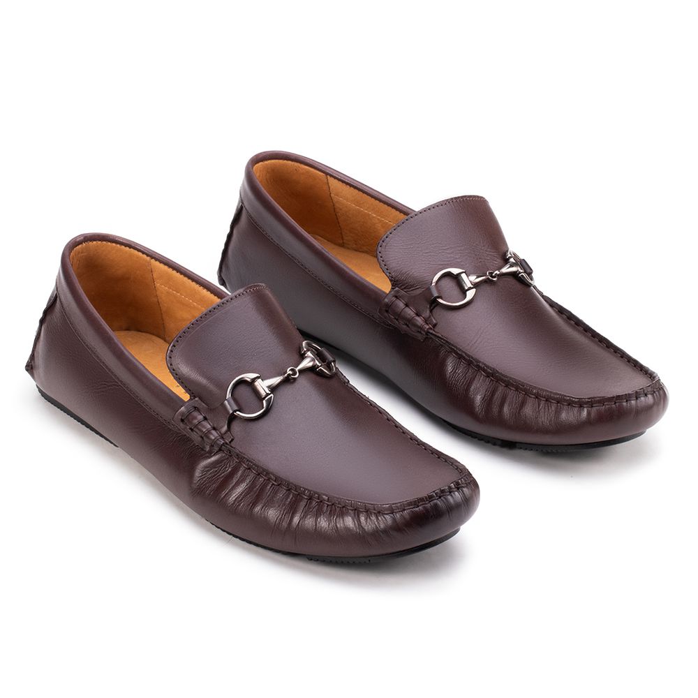 Sapato Casual Drive Com Bridão Chocolate - Sapataria Cometa