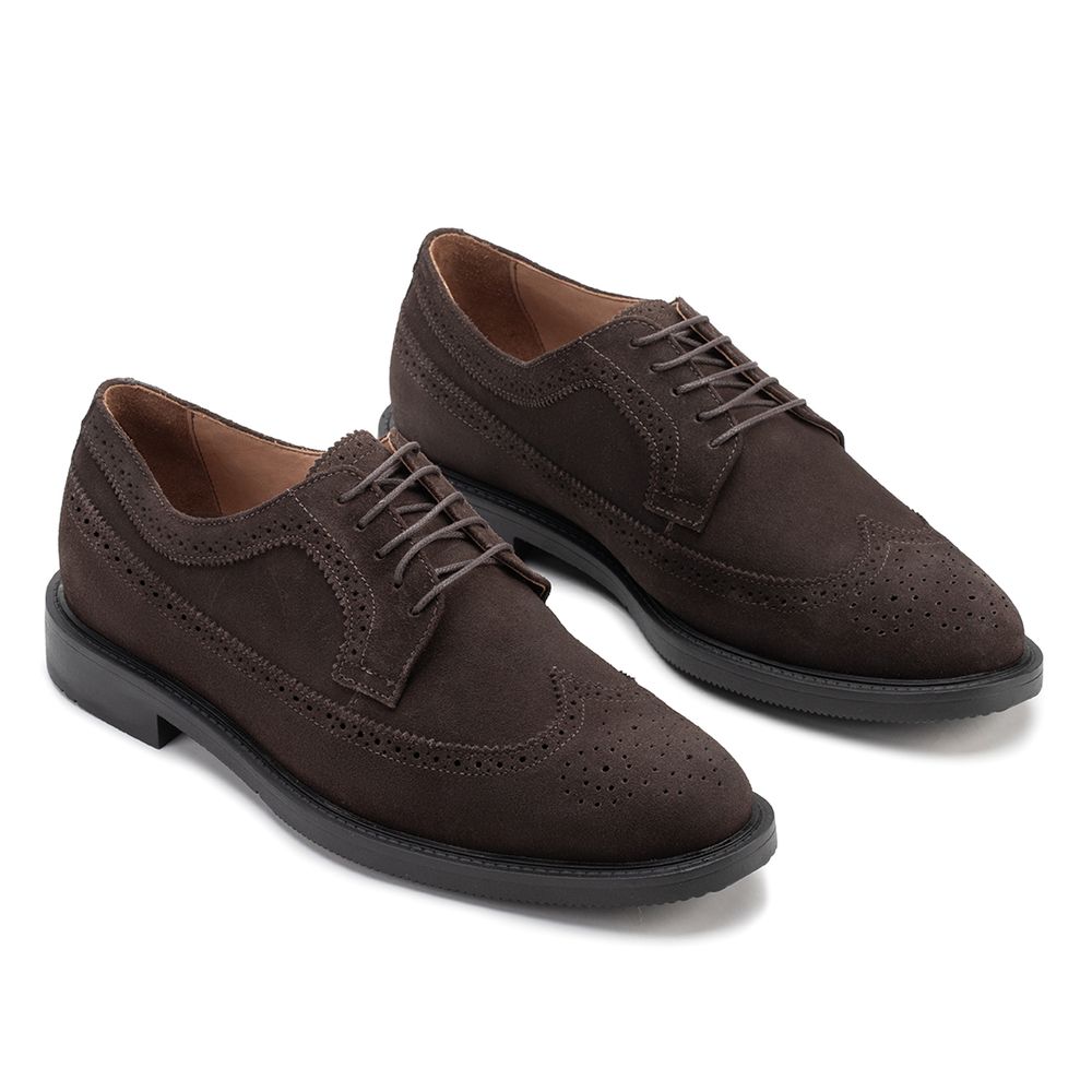 Sapato Casual Derby Full Brogue Café - Sapataria Cometa