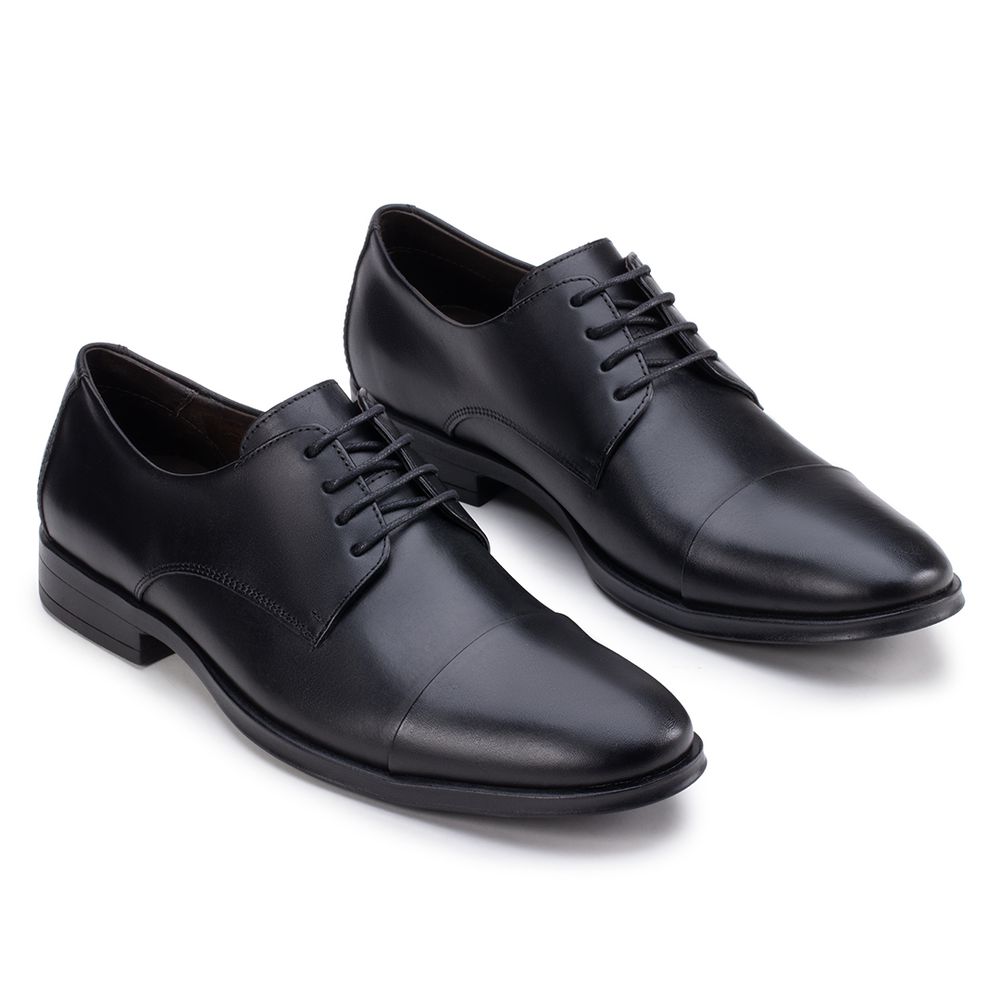Sapato Social Derby De Amarrar Preto - Sapataria Cometa