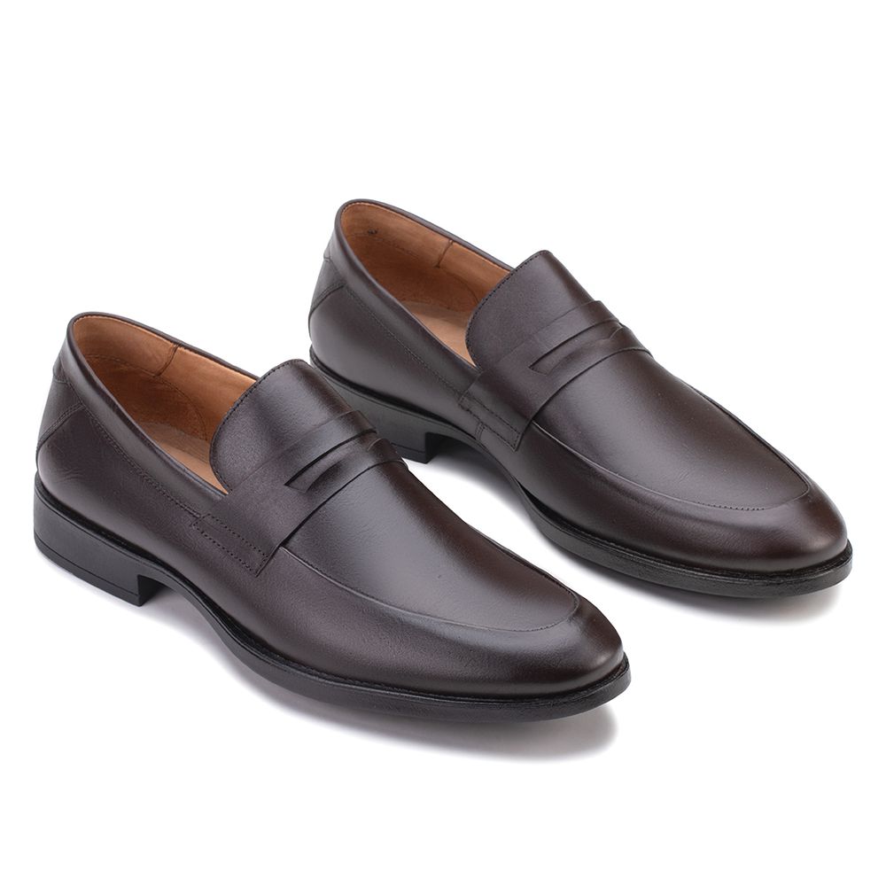 Sapato Social Penny Loafer Café 