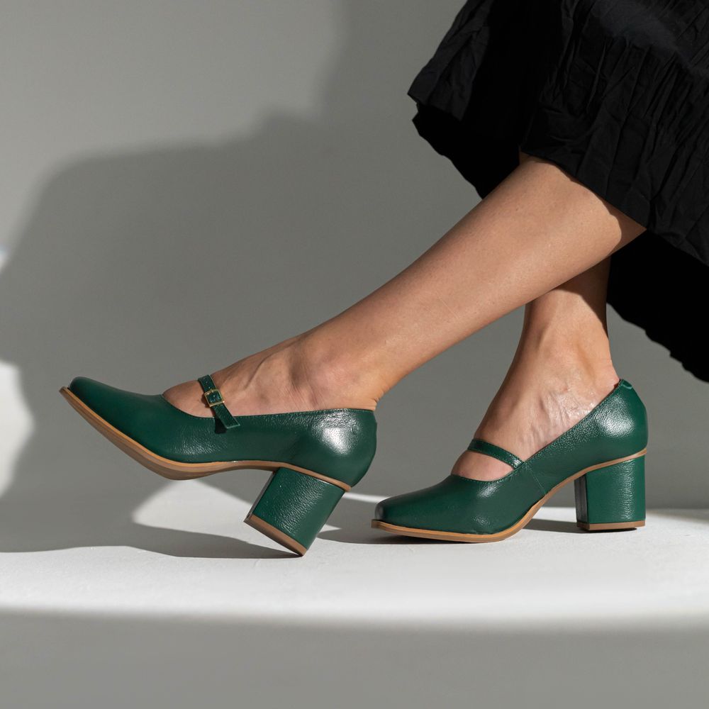 Sapato Boneca ADMIRAR - Verde Folha - 400.54