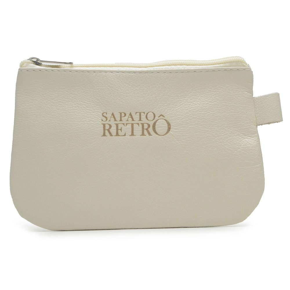 Bolsa de Mão em Couro Legítimo - Off White