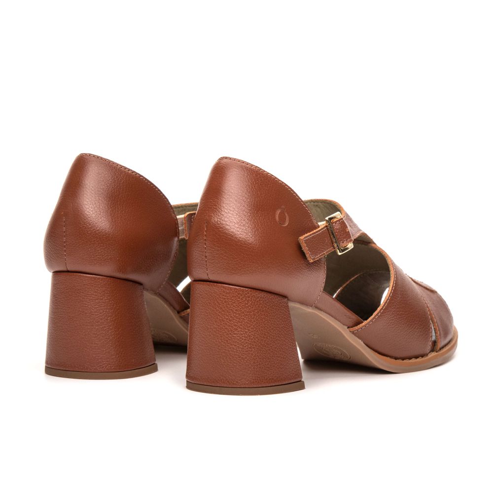 Sandália Peep Toe - Chocolate - ELO