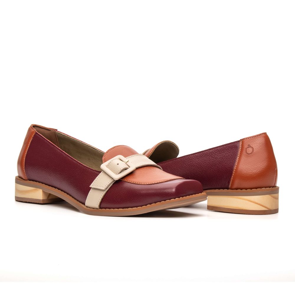Sapato Mocassim - Chilli, Telha e Off White - DESTINO