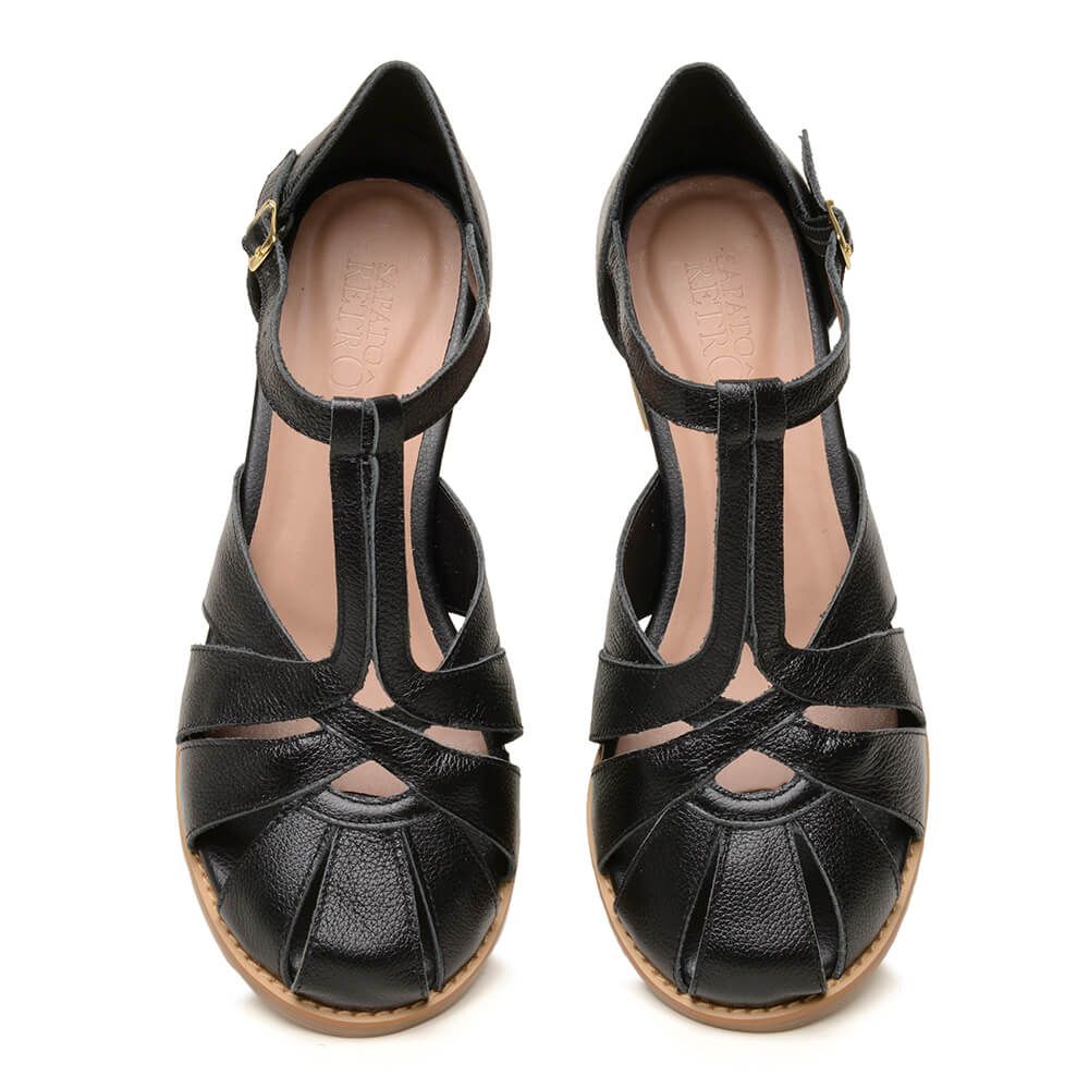 Sapato Feminino Boneca BROMÉLIA - Preto - 601.54
