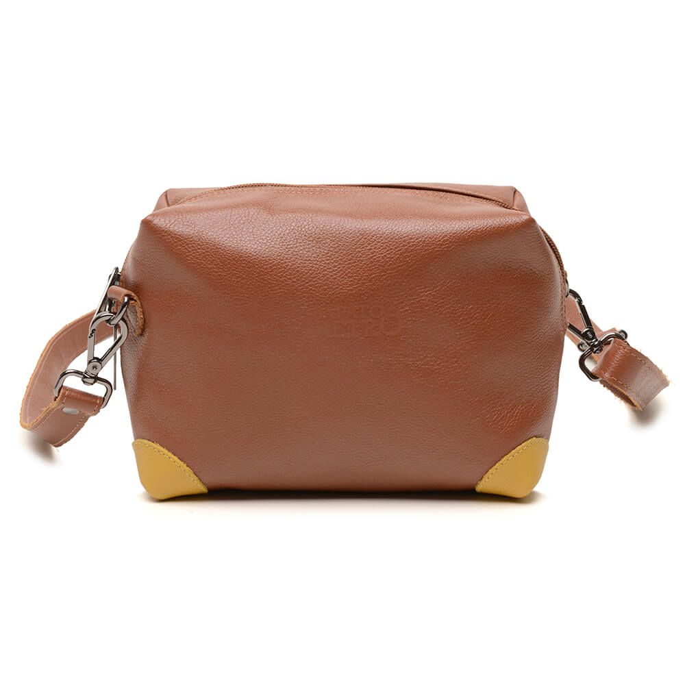 Bolsa RetrÔ - ADORAR - Chocolate E Mostarda