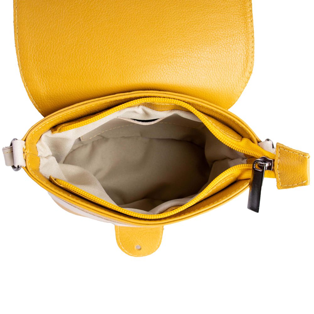 Bolsa RetrÔ - LEVEZA - Mostarda E Off White