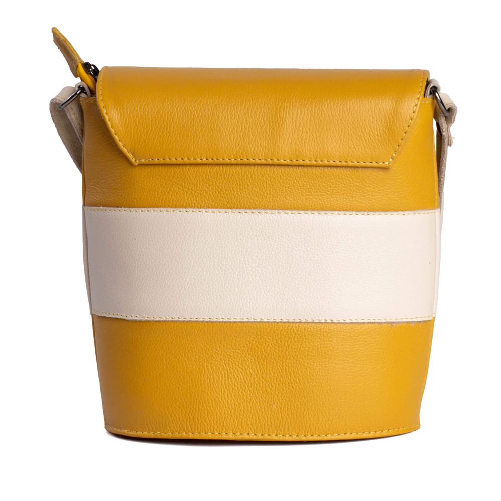 Bolsa RetrÔ - LEVEZA - Mostarda E Off White