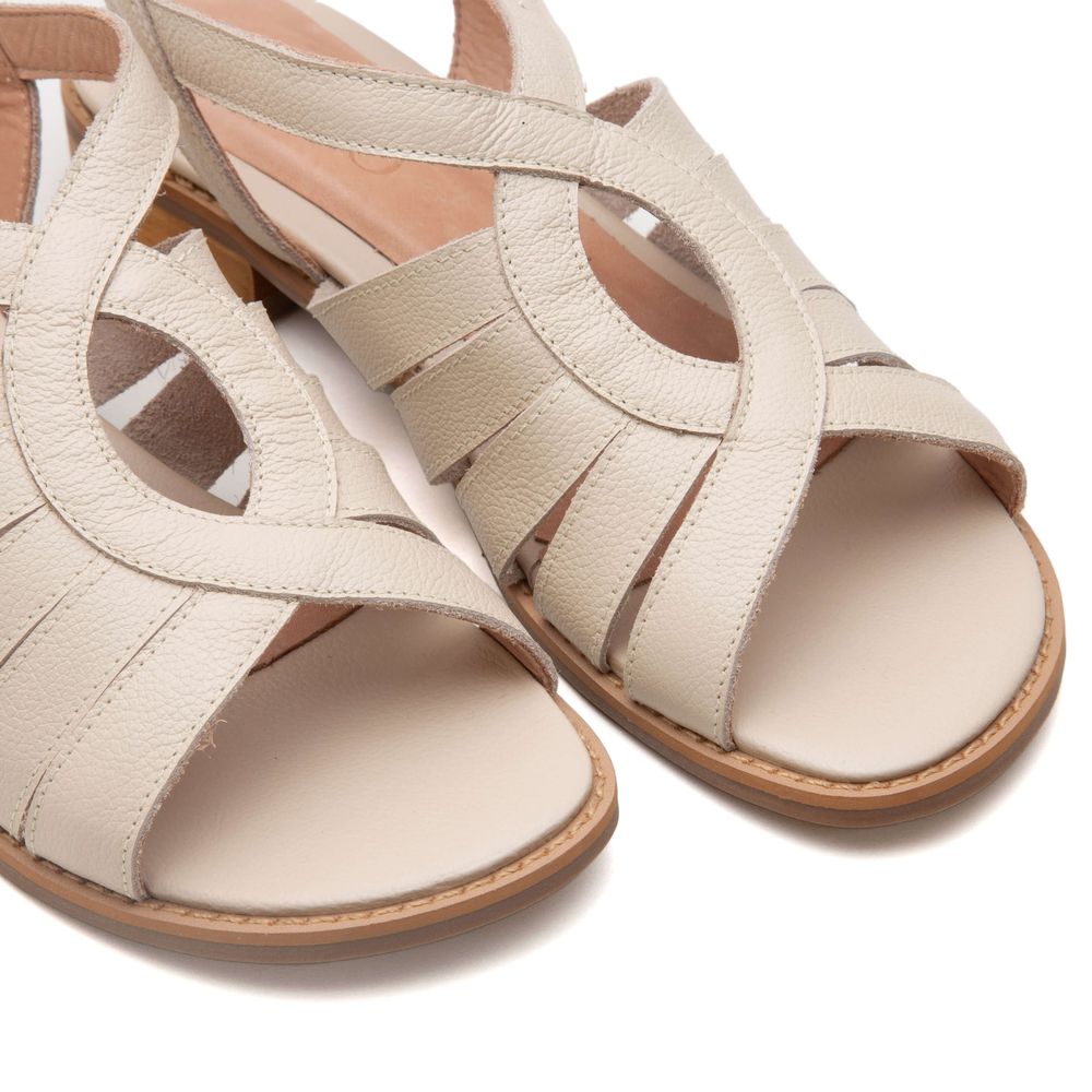 Sandália Rasteira - Off White - ESSÊNCIA
