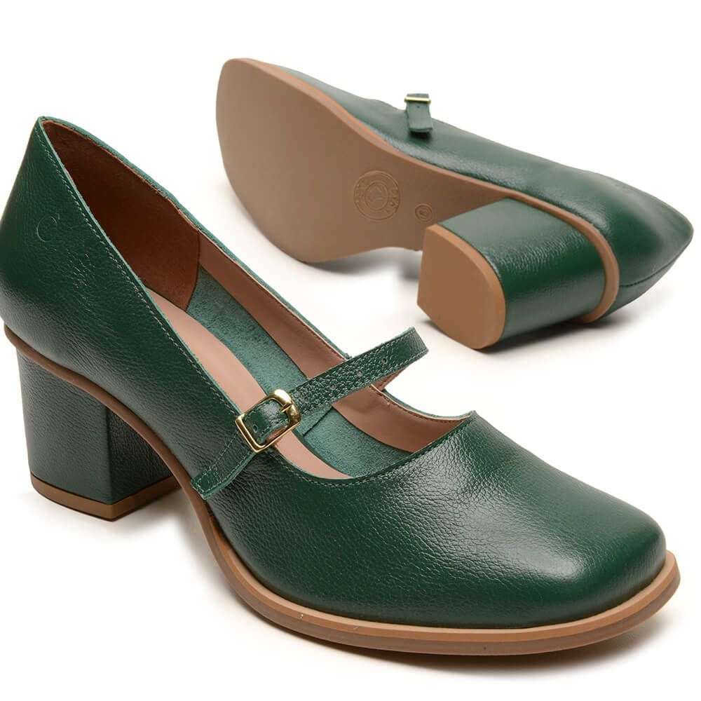 Sapato Boneca ADMIRAR - Verde Folha - 400.54