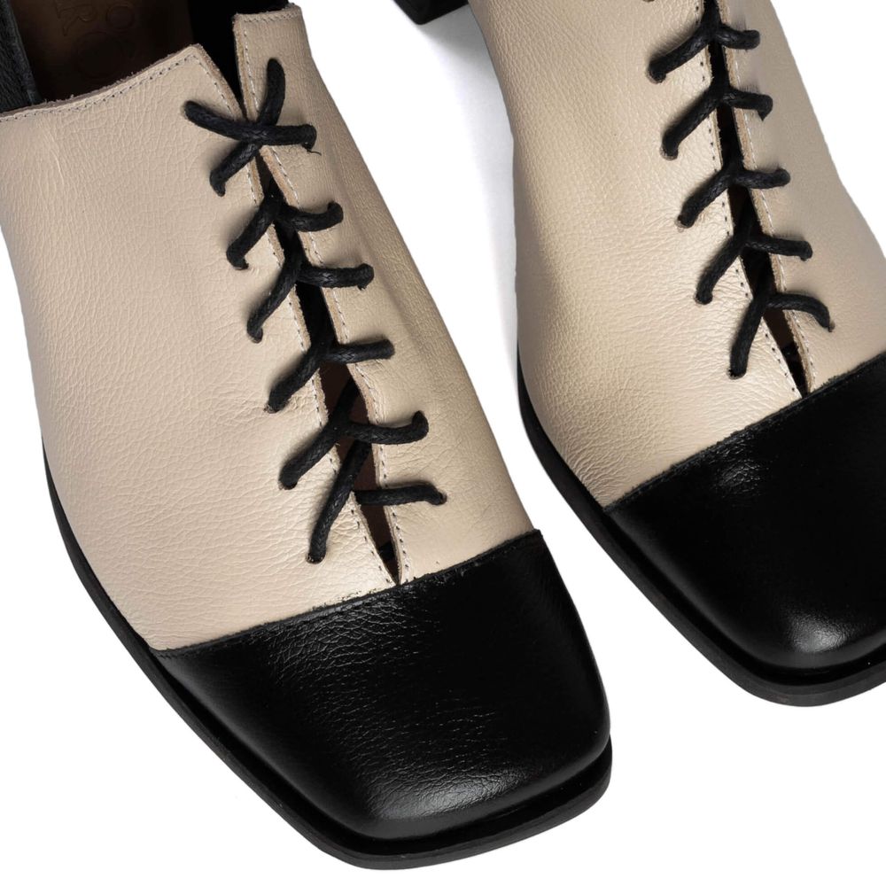 Sapato Boneca CITRINO - Preto e Off White - 400.39